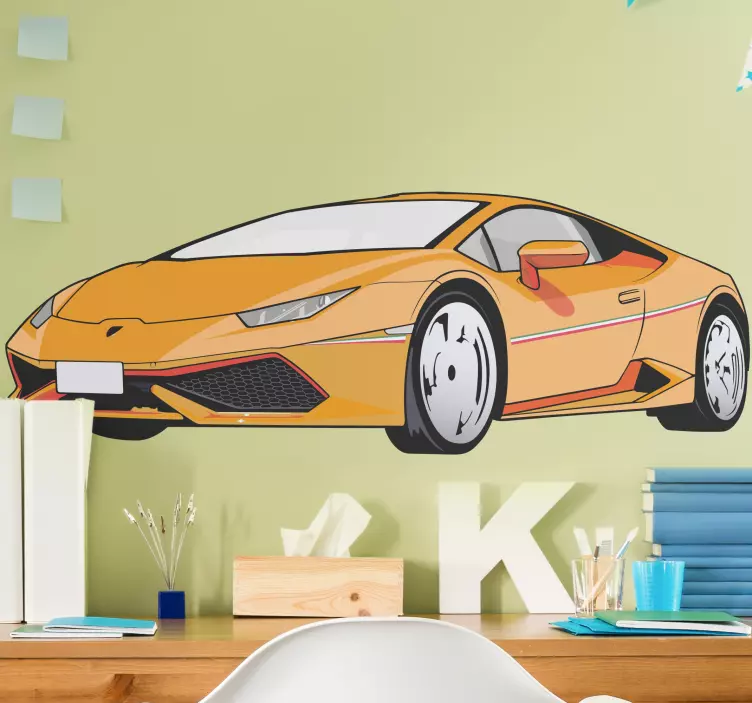 Adesivi animali per bambini veicolo sportivo dinamico - TenStickers