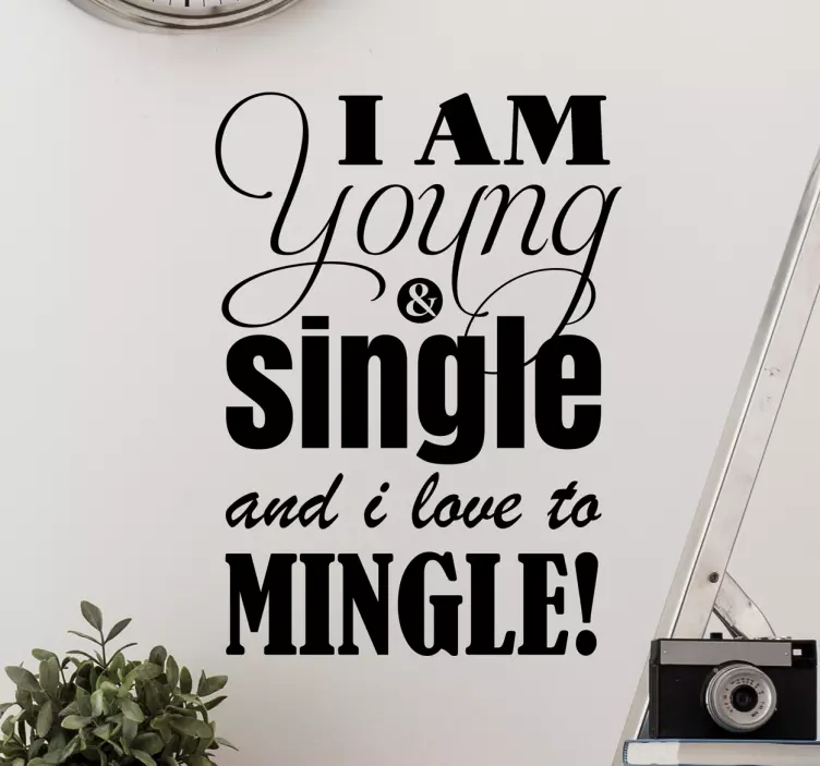 Adesivo murale Young Single Mingle - TenStickers