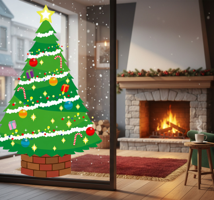 Adesivo natale albero di natale - TenStickers