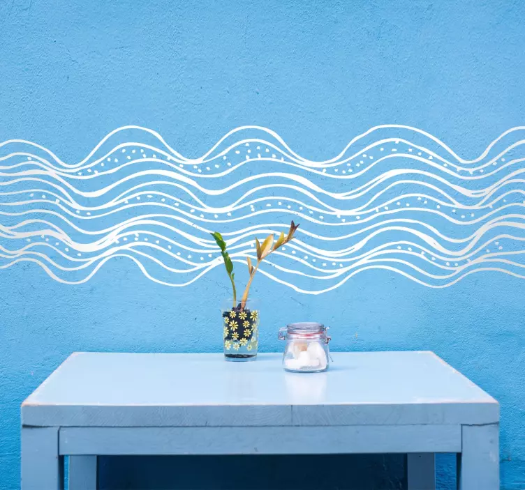 Adesivo onde astratte monocolore - TenStickers