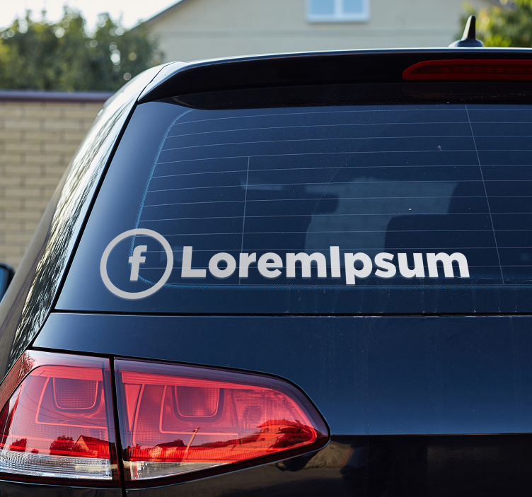 Adesivo per auto account facebook personalizzato - TenStickers