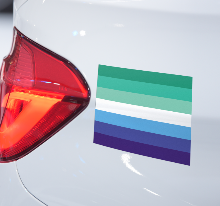 Adesivo per auto bandiera gay - TenStickers