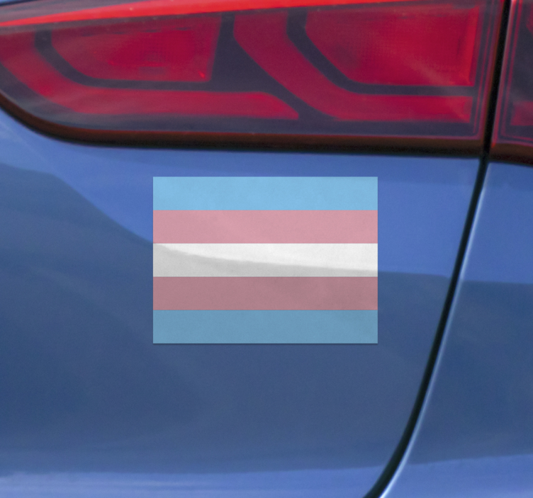 Adesivo per auto bandiera trans - TenStickers