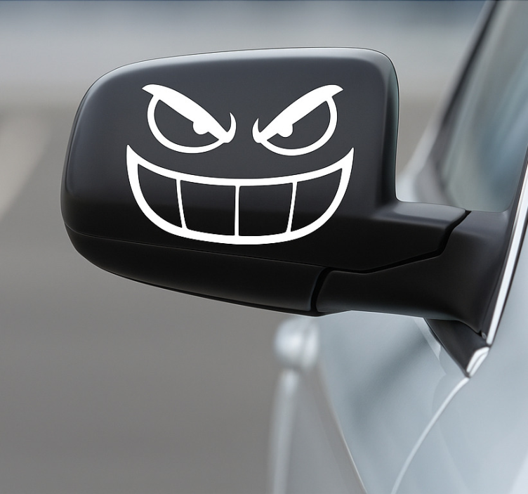 Adesivo per auto gremlin dispettoso dello specchietto retrovisore - TenStickers