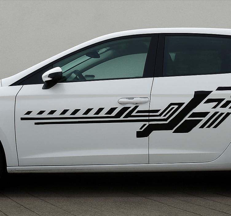 Adesivo per auto strisce nere tribali - TenStickers