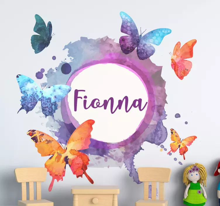 Adesivo per bambini composizione farfalle vivaci - TenStickers