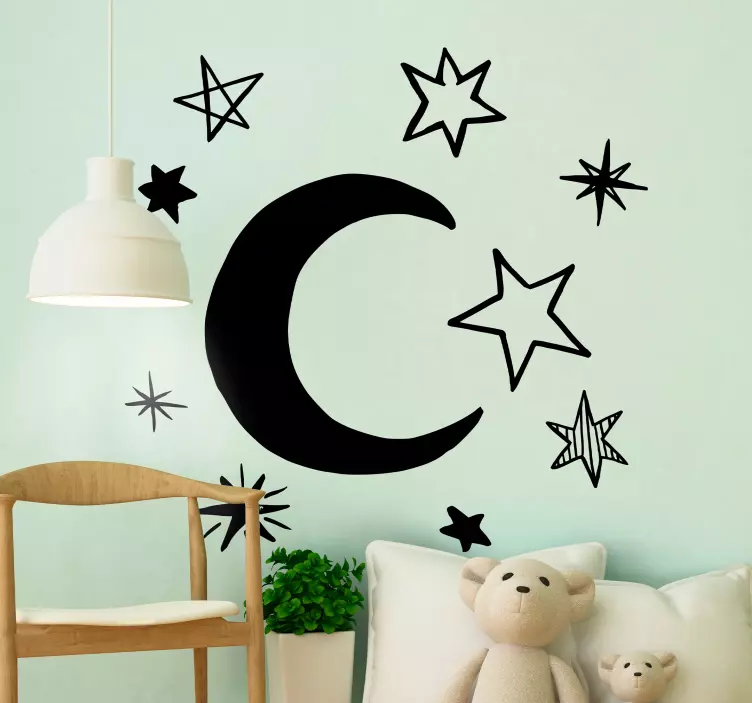 Adesivo per bambini corpi celesti e luminari - TenStickers