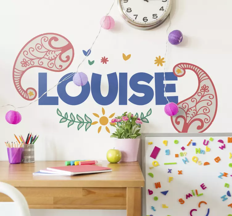 Adesivo per bambini decorazione personalizzata con nome - TenStickers