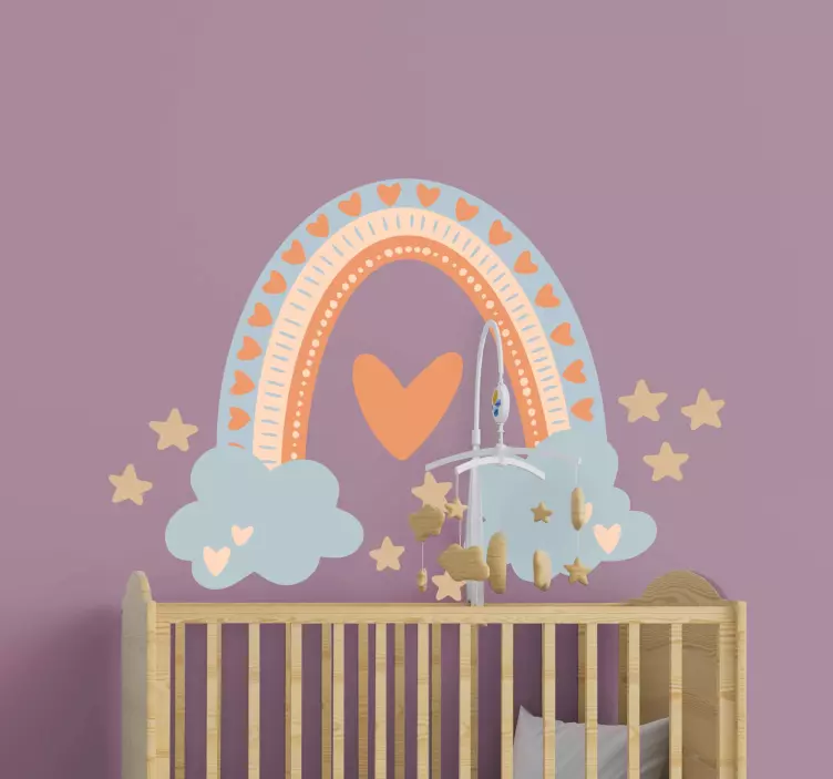 Adesivo per bambini design arcobaleno allegro - TenStickers