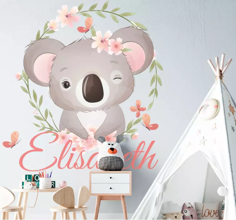 Adesivo per bambini illustrazione di koala adorabile - TenStickers