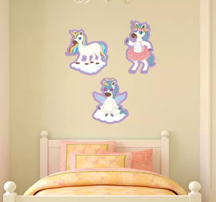 Adesivo per bambini design originale dell'unicorno - TenStickers