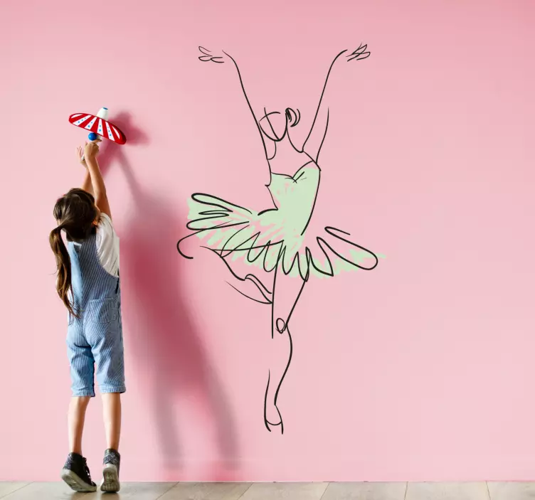 Adesivo danza silhouette di ballerina balletto - TenStickers