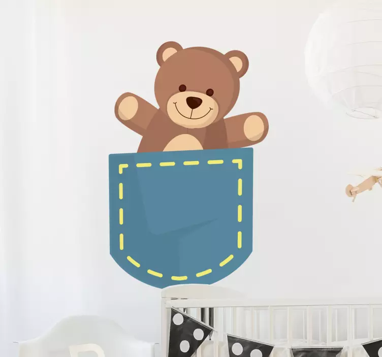 Adesivo per bambini taschino orsetto - TenStickers