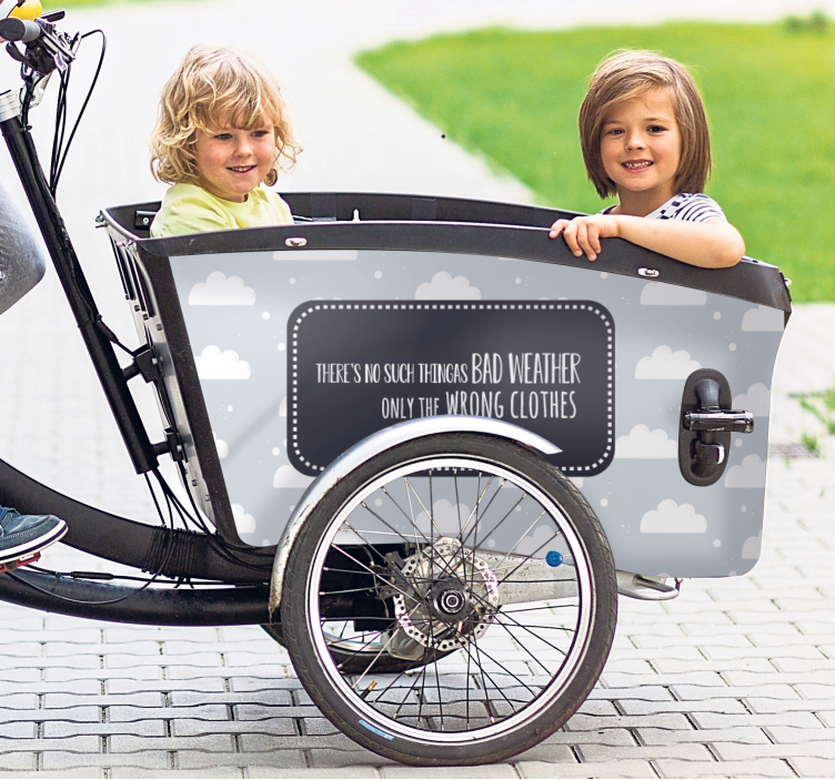 Adesivo per bici detto cattivo tempo vestiti sbagliati - TenStickers