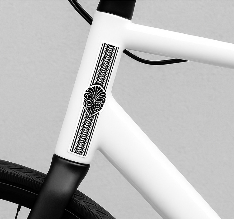 Adesivo per bici foglio tribale maori - TenStickers