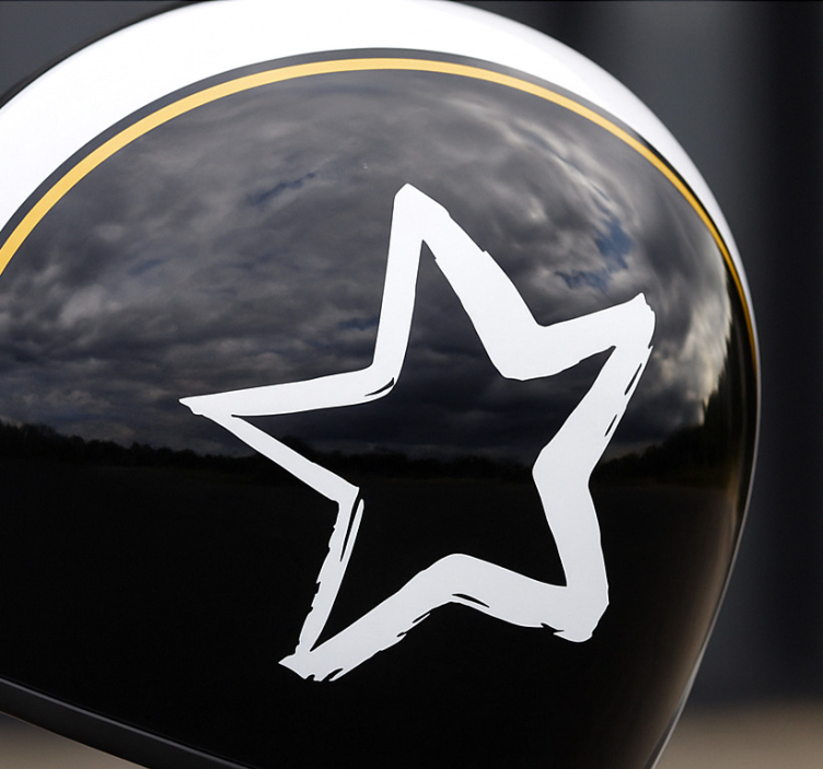 Adesivo per bici stella dipinta a mano - TenStickers