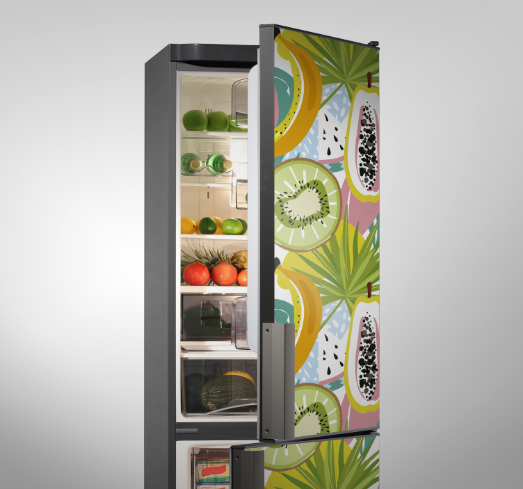 Adesivo per frigo con motivo frutta tropicale - TenStickers