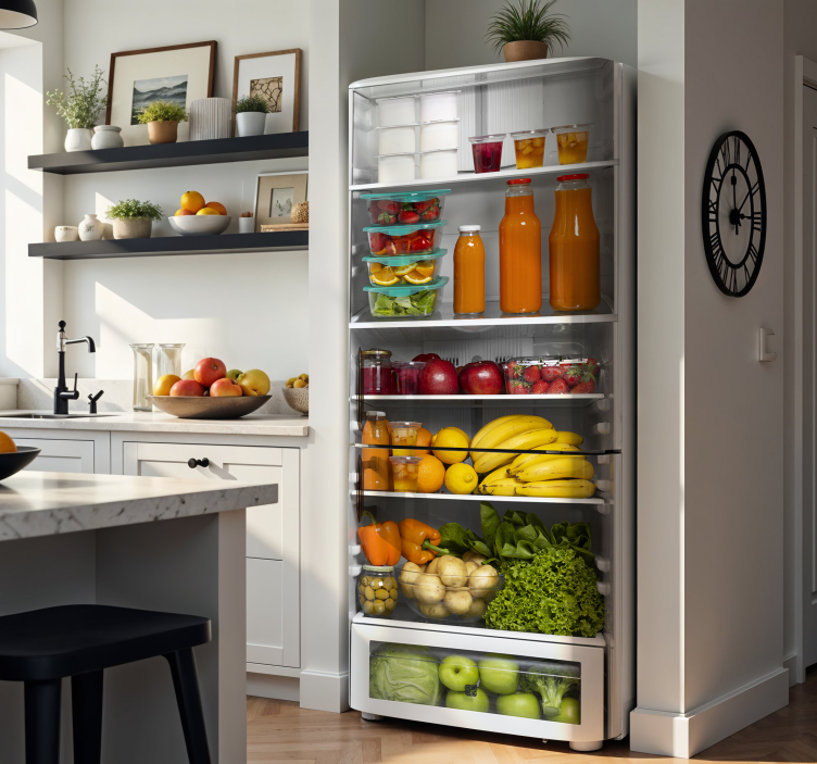 Adesivo per frigo settimana della famiglia cibo - TenStickers