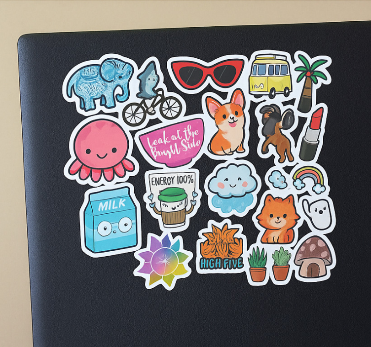 Adesivo per laptop adesivo sticker bomb adorabile - TenStickers
