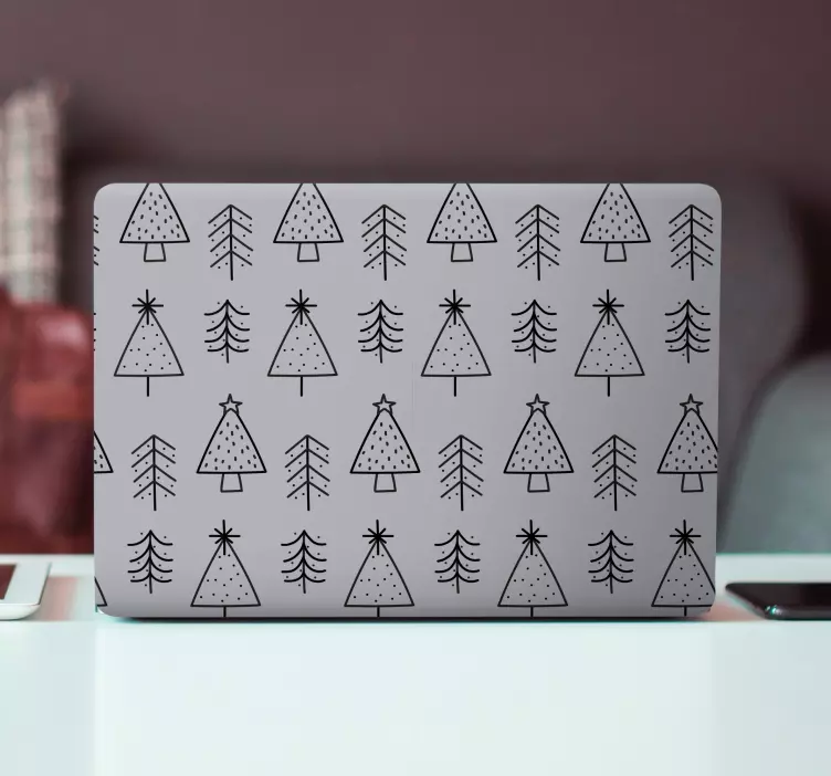 Adesivo natale alberi di natale a motivo - TenStickers