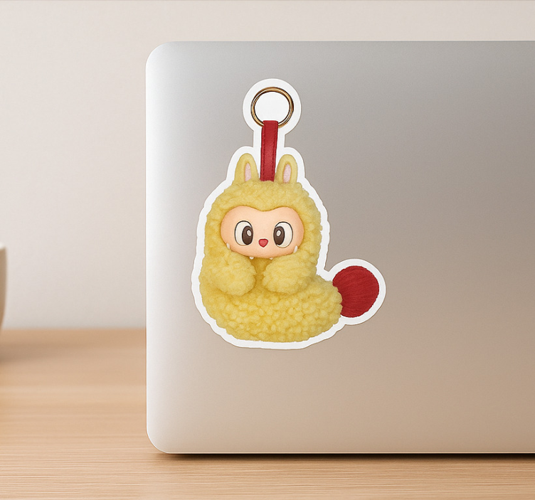 Adesivo per laptop bambola mostro gialla - TenStickers
