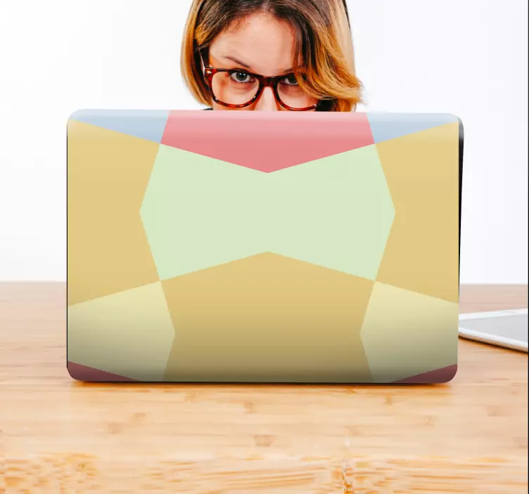 Adesivo per laptop blocco di colore geometrico - TenStickers