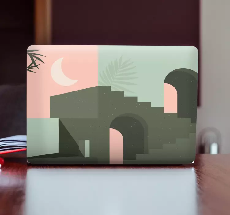 Adesivo per laptop elementi architettonici geometrici - TenStickers