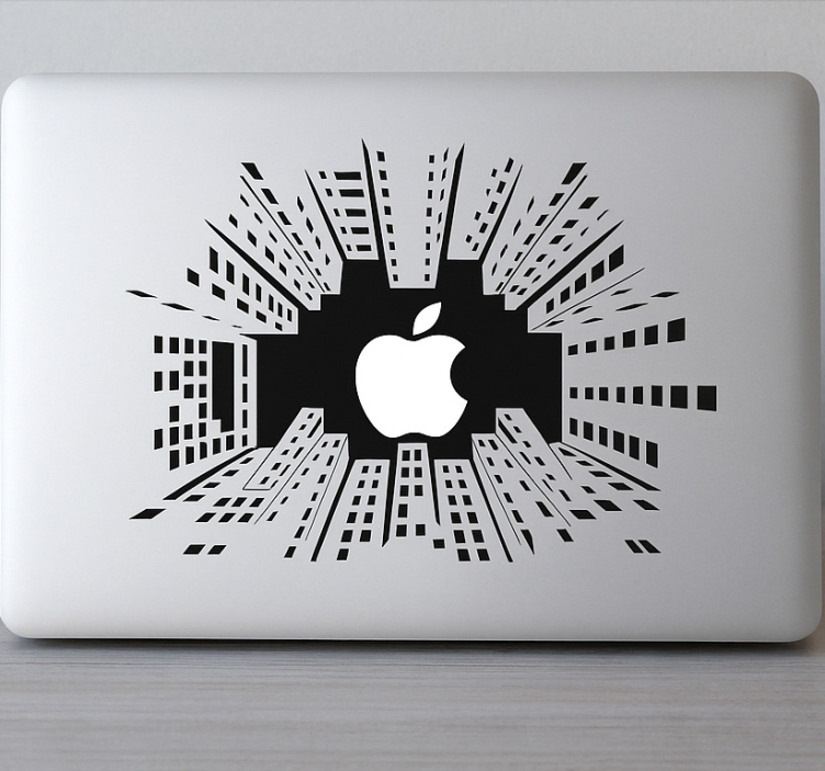Adesivo per laptop grattacieli macbook - TenStickers