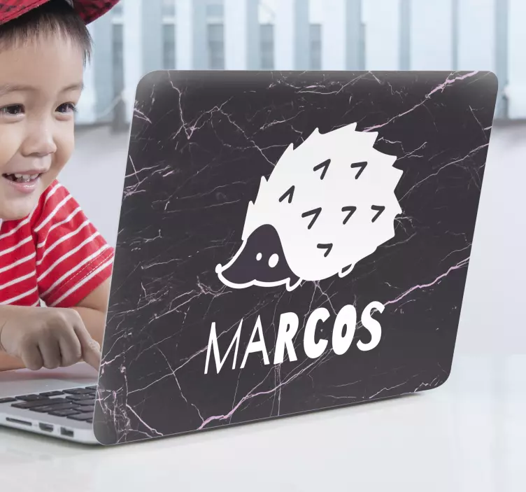 Adesivo per laptop illustrazione di riccio incantevole - TenStickers