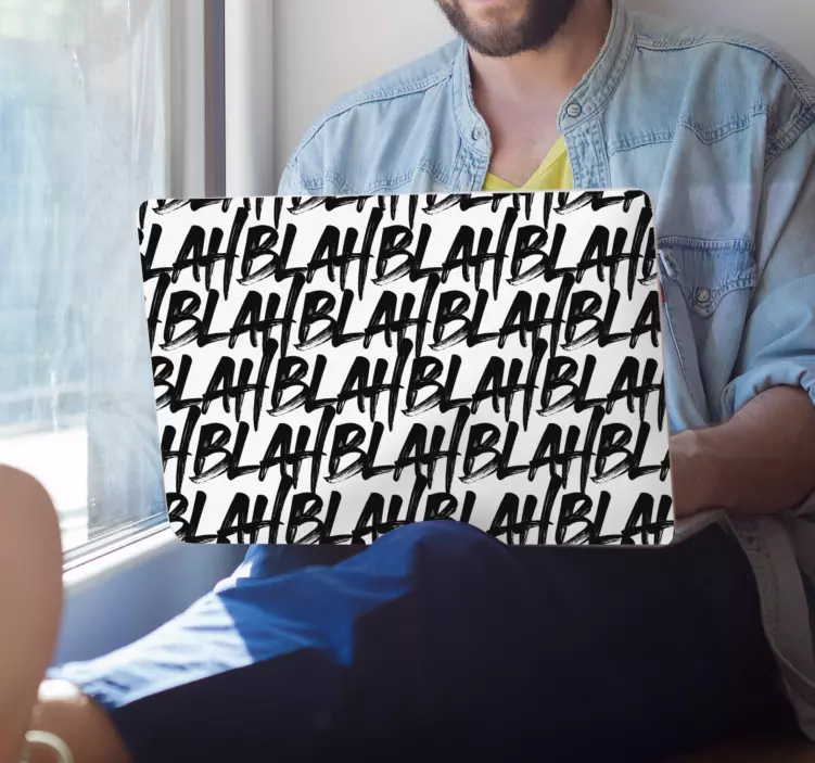 Adesivo per laptop schema di frase ripetuto - TenStickers