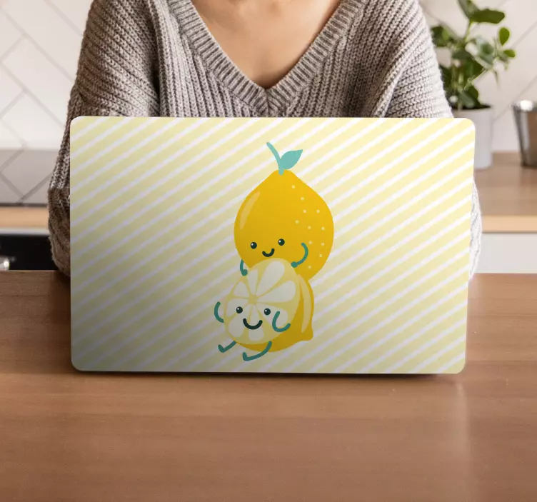 Adesivo per laptop simpatici personaggi di agrumi - TenStickers