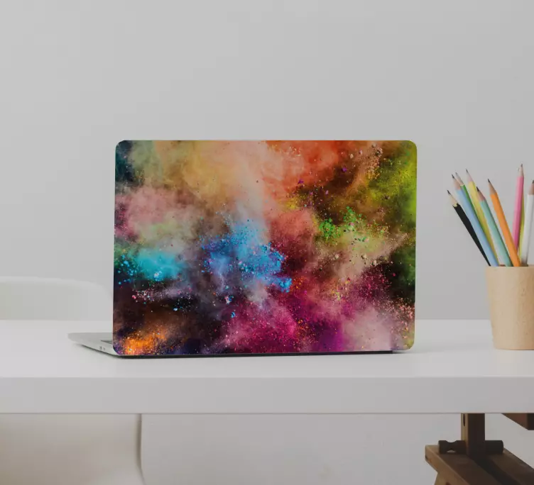 Adesivo per laptop vortice cosmico colorato - TenStickers