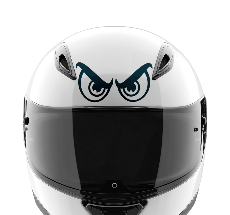 Adesivo per moto adesivo casco sguardi arrabbiati - TenStickers