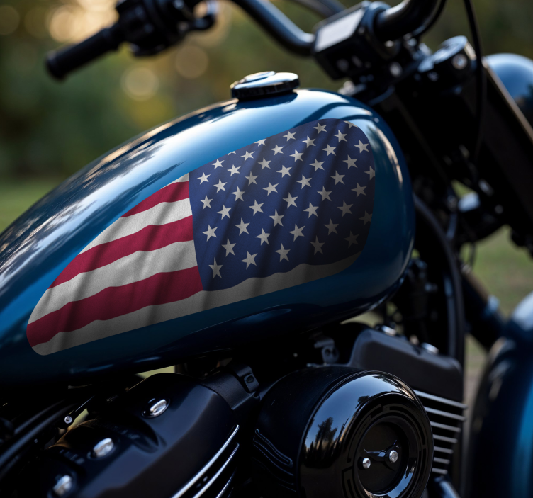 Adesivo per moto bandiera usa sportster - TenStickers