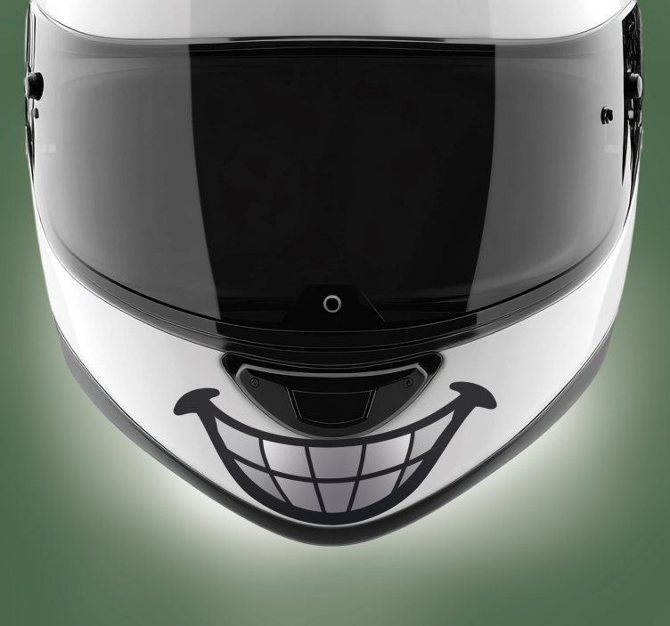 Adesivo per moto disegno divertente dei denti - TenStickers