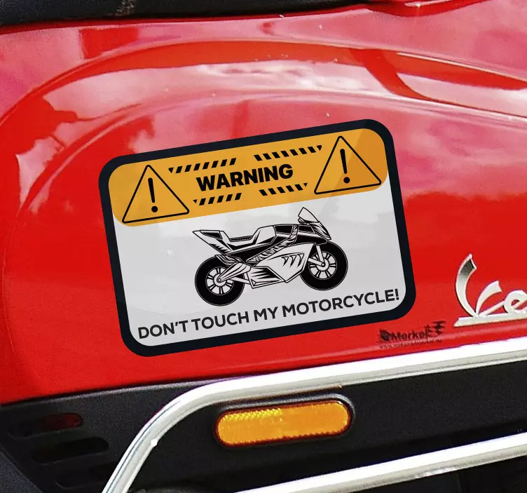Adesivo moto non toccare la mia moto - TenStickers