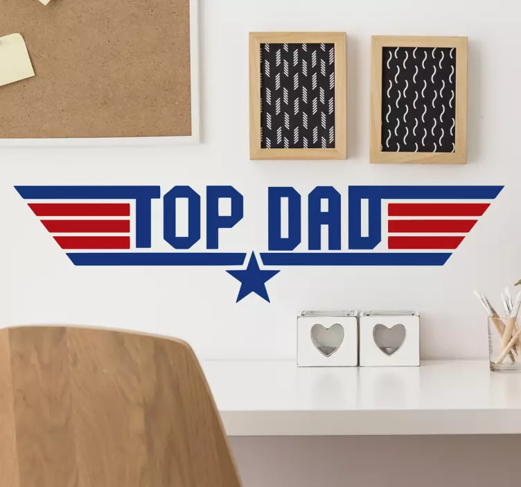 Adesivo per papà Top Dad - TenStickers