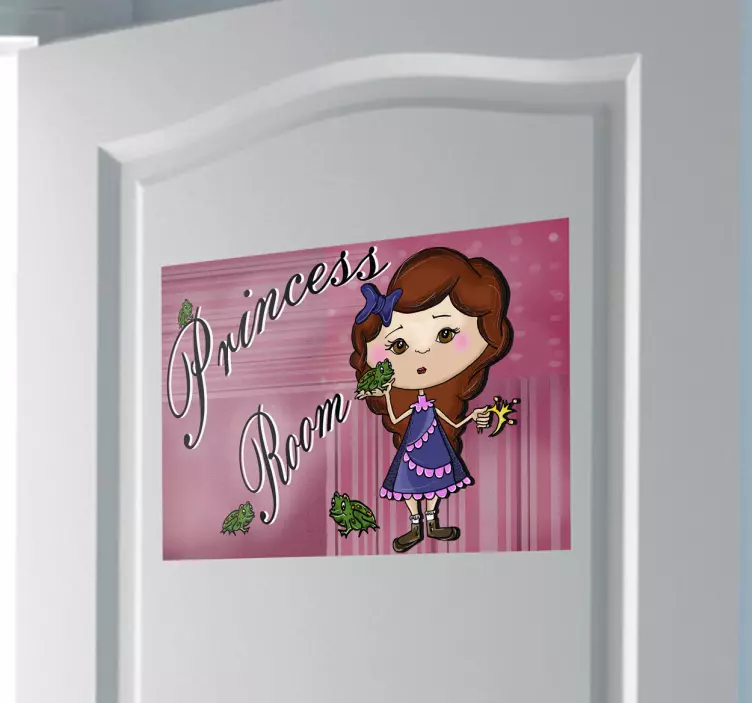 Adesivo per porta arredamento della stanza della principessa - TenStickers
