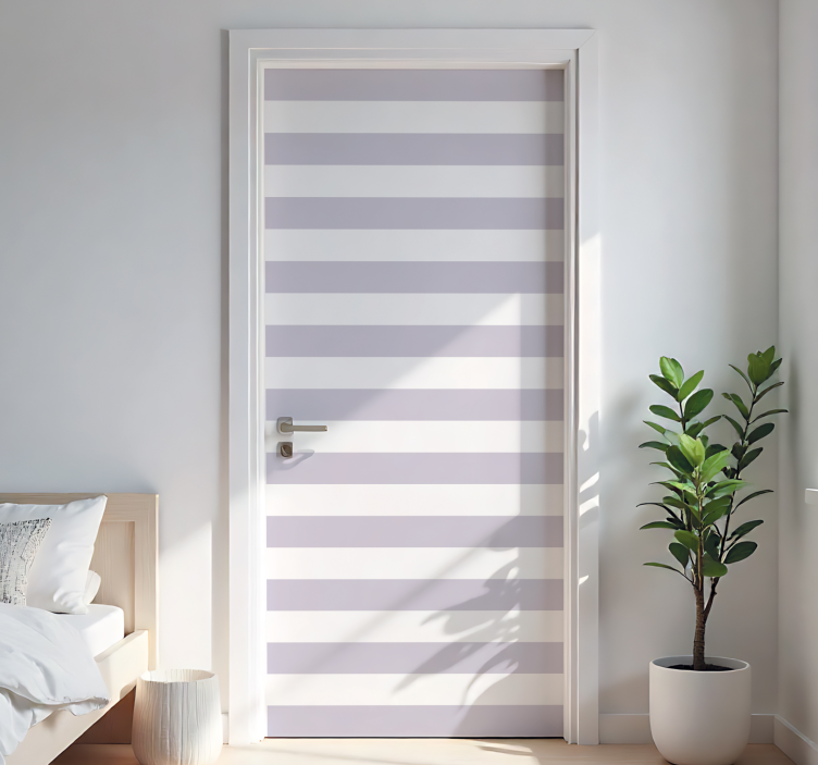 Adesivo per porta disegno a strisce - TenStickers