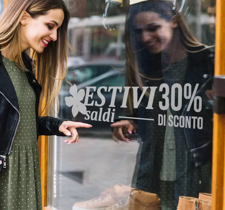 Adesivo per vetri per saldi estivi - TenStickers