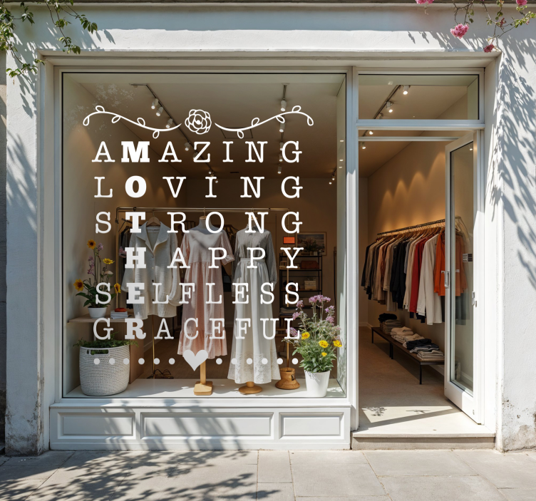 Adesivo per vetrine concetti materni - TenStickers