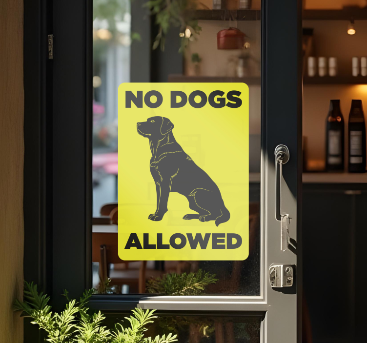 Adesivo per vetrine no dogs allowed - TenStickers