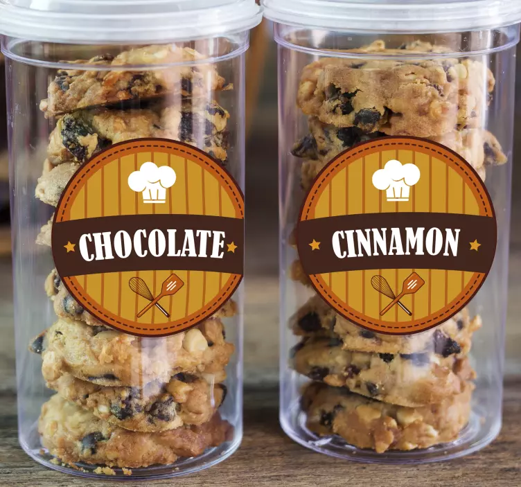 Adesivo personalizzato etichette cucina - TenStickers