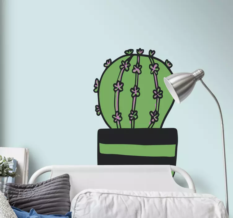 Adesivo pianta illustrazione di cactus gigante - TenStickers