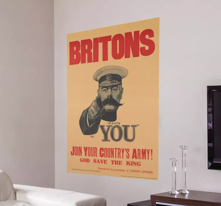Adesivo poster Britons wants you - TenStickers