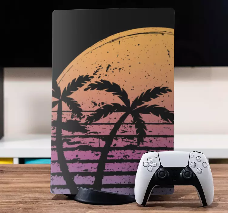 Adesivo Ps5 vibrazioni del tramonto tropicale - TenStickers