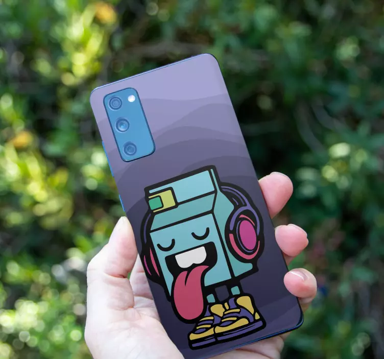 Adesivo Samsung macchina che tira fuori la lingua - TenStickers