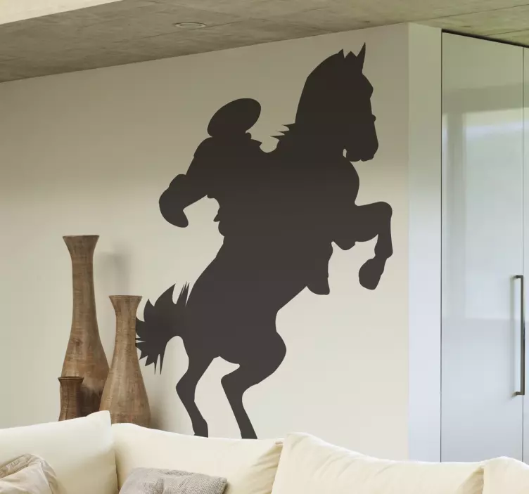 Adesivo Silhouette Cowboy - TenStickers
