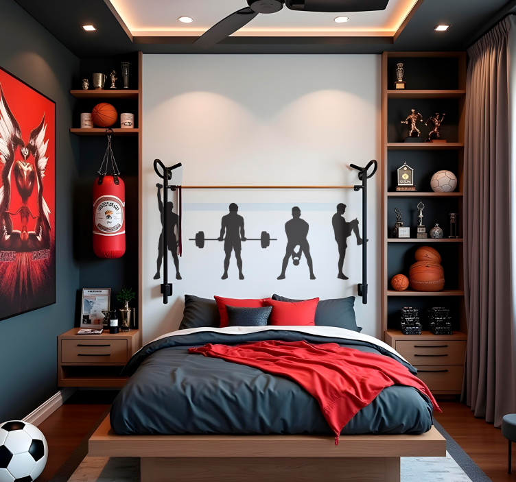 Adesivo sport fitness per uomini forti - TenStickers