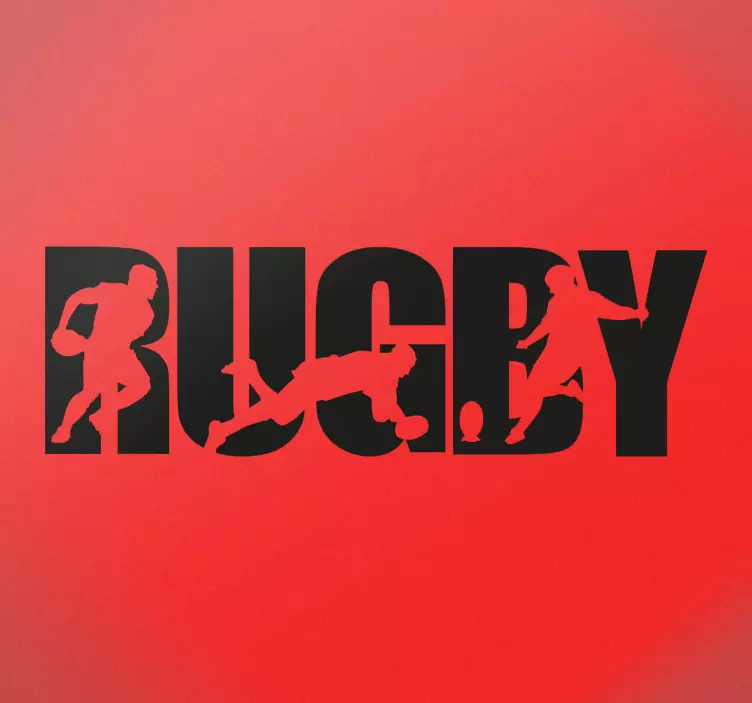 Adesivo sport rugby monocolore - TenStickers